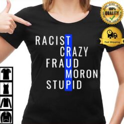 Racist Crazy Fraud Moron Stupid 2022 T-Shirt