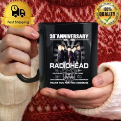 Radiohead 38Th Anniversary 1985 - 2023 Thank You For The Memories Signatures Mug
