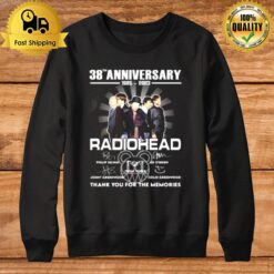 Radiohead 38Th Anniversary 1985 - 2023 Thank You For The Memories Signatures Sweatshirt