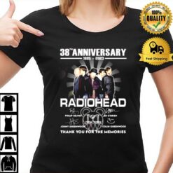 Radiohead 38Th Anniversary 1985 - 2023 Thank You For The Memories Signatures T-Shirt