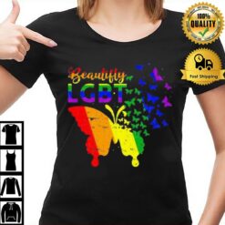 Rainbow Flag Butterfly Lgbt 2023 T-Shirt