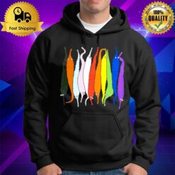 Rainbow Squiggle Worms Hoodie