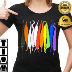 Rainbow Squiggle Worms T-Shirt