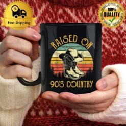 Raised On 90'S Country Music T Vintage Cowgirl Western Mug