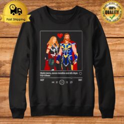 Thor Odinson Eight Years Seven Month And Six Days T Sweatshirt