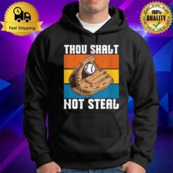 Thou Shalt Not Steal Softball Retro Vintage T Hoodie