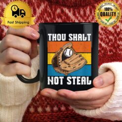 Thou Shalt Not Steal Softball Retro Vintage T Mug