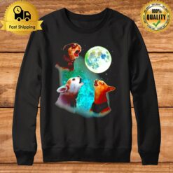 Three Chihuahuas Howl At Moon 3 Wolfs Sweatshirt