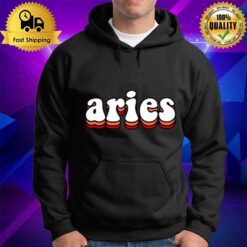 Three Layers Text Aries Zodiac Sign Hoodie