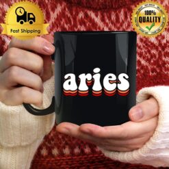 Three Layers Text Aries Zodiac Sign Mug