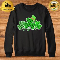 Three Leopard And Plaid Shamrocks St Patricks Day 2023 Sweatshirt