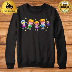 Three Little Pigs In Space Charlie'S Colorforms City Sweatshirt
