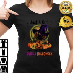 Tibetan Spaniel Just A Girl Who Loves Dogs And Halloween T-Shirt