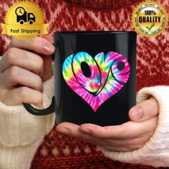 Tie Dye Heart Hippie Groovy Retro Gift Valentines Day Heart T Mug