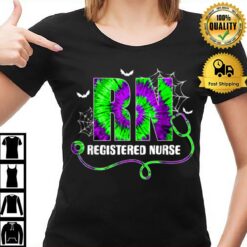 Tie Dye Registered Nurse Spider Spooky Halloween Costumes T T-Shirt
