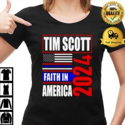 Tim Scott 2024 Faith In American T-Shirt