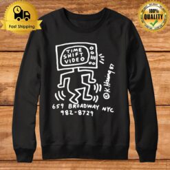 Time Shift Video White Logo Keith Haring Sweatshirt