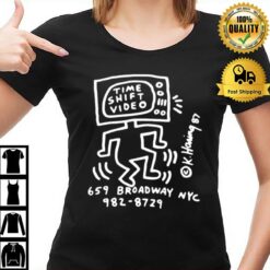Time Shift Video White Logo Keith Haring T-Shirt