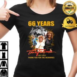 Tina Turner 66 Years 1957 2023 Thank You For The Memories Signature T-Shirt