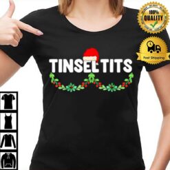 Tinsel Tits Funny Couple Christmas Jingle Balls Tinsel Tits T-Shirt