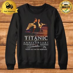 Titanic 25Th Anniversary Leonardo Dicaprio Kate Winslet Thank You For The Memories Signatures Sweatshirt