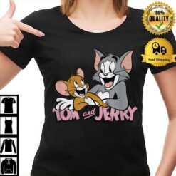 Tom And Jerry Pink Font B09Znydmmh T-Shirt