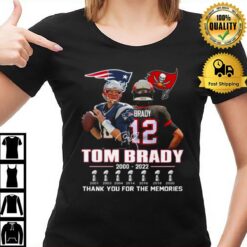 Tom Brady 2000 2022 Thank You For The Memories Signature T-Shirt