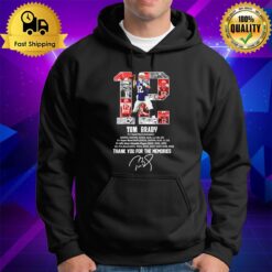 Tom Brady 7X Super Bowl Champion Thank You For The Memories Signature Hoodie