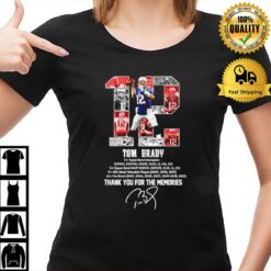 Tom Brady 7X Super Bowl Champion Thank You For The Memories Signature T-Shirt