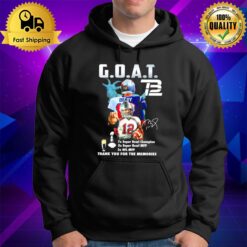 Tom Brady Goat Nfl Mvp Thank You For The Memories Signature Hoodie
