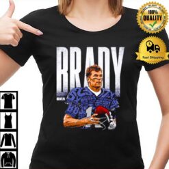 Tom Brady New England Statistics Bold Football T-Shirt