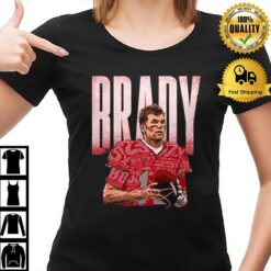 Tom Brady Tampa Bay Buccaneers Statistics Bold Signature T-Shirt