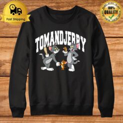 Tom & Jerry White Text Logo Cartoon Sweatshirt