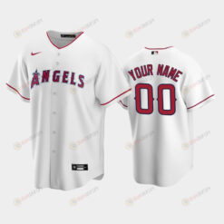 00 Custom White Los Angeles Angels Home Jersey Jersey