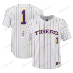 #1 LSU Tigers ProSphere Baseball Jersey - Men White