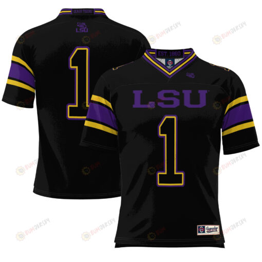 #1 LSU Tigers ProSphere Endzone Football Jersey - Black