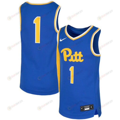 1 Pitt Panthers Youth Team Basketball Jersey - Royal