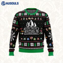 12 Games of Christmas Ugly Sweaters For Men Women Unisex