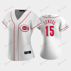 15 Nick Senzel Reds Home White Women's Jersey Jersey