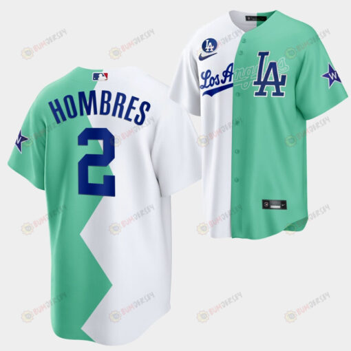 2022-23 All-Star Celebrity Softball Game Los Angeles Dodgers Bryan Cranston 2 White Green Jersey Hombres