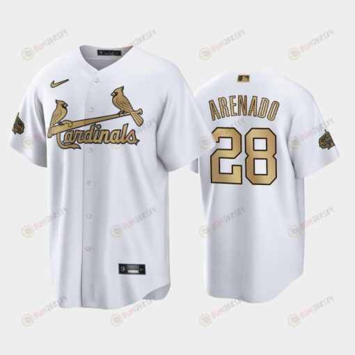 2022-23 All-Star Game NL St. Louis Cardinals White 28 Nolan Arenado Jersey