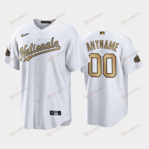 2022-23 All-Star Game NL Washington Nationals White 00 Custom Jersey