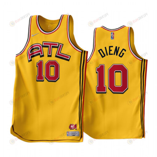 2022-23 Atlanta Hawks Gorgui Dieng 10 Gold Earned Edition Men Jersey