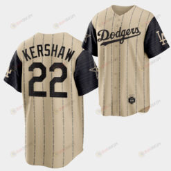 2022-23 Black Heritage Night Los Angeles Dodgers Clayton Kershaw 22 Gold Jersey Exclusive Edition