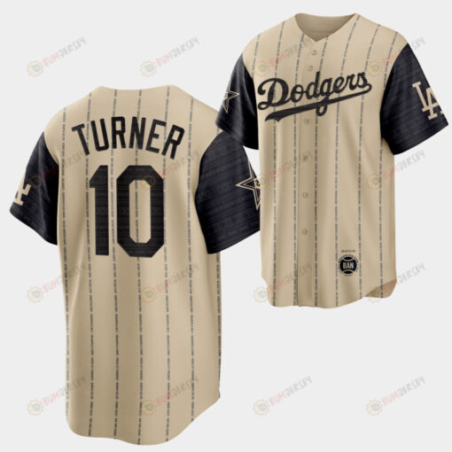 2022-23 Black Heritage Night Los Angeles Dodgers Justin Turner 10 Gold Jersey Exclusive Edition