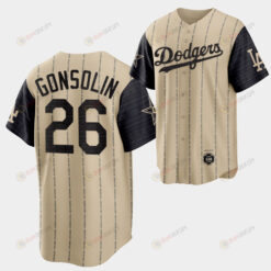 2022-23 Black Heritage Night Los Angeles Dodgers Tony Gonsolin 26 Gold Jersey Exclusive Edition
