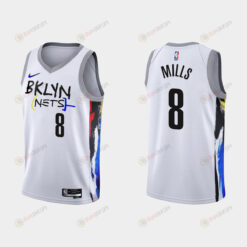 2022-23 Brooklyn Nets Patty Mills 8 City Edition White Swingman Men Jersey