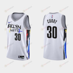 2022-23 Brooklyn Nets Seth Curry 30 City Edition White Swingman Men Jersey