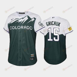 2022-23 City Connect Rockies 15 Randal Grichuk Green Youth Jersey