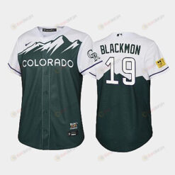 2022-23 City Connect Rockies 19 Charlie Blackmon Green Youth Jersey